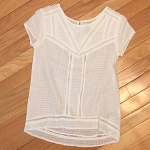 White T-Shirt with Boho Detail